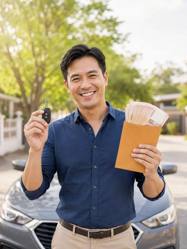 ลูกค้า Cash MyCar รับเงินด่วนพร้อมกุญแจรถ